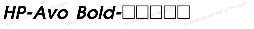 HP-Avo Bold字体转换